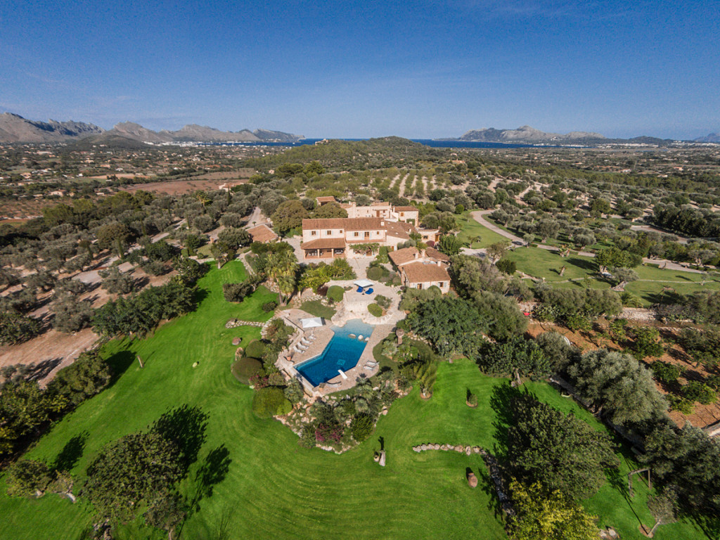 Fotografía aérea finca de eventos