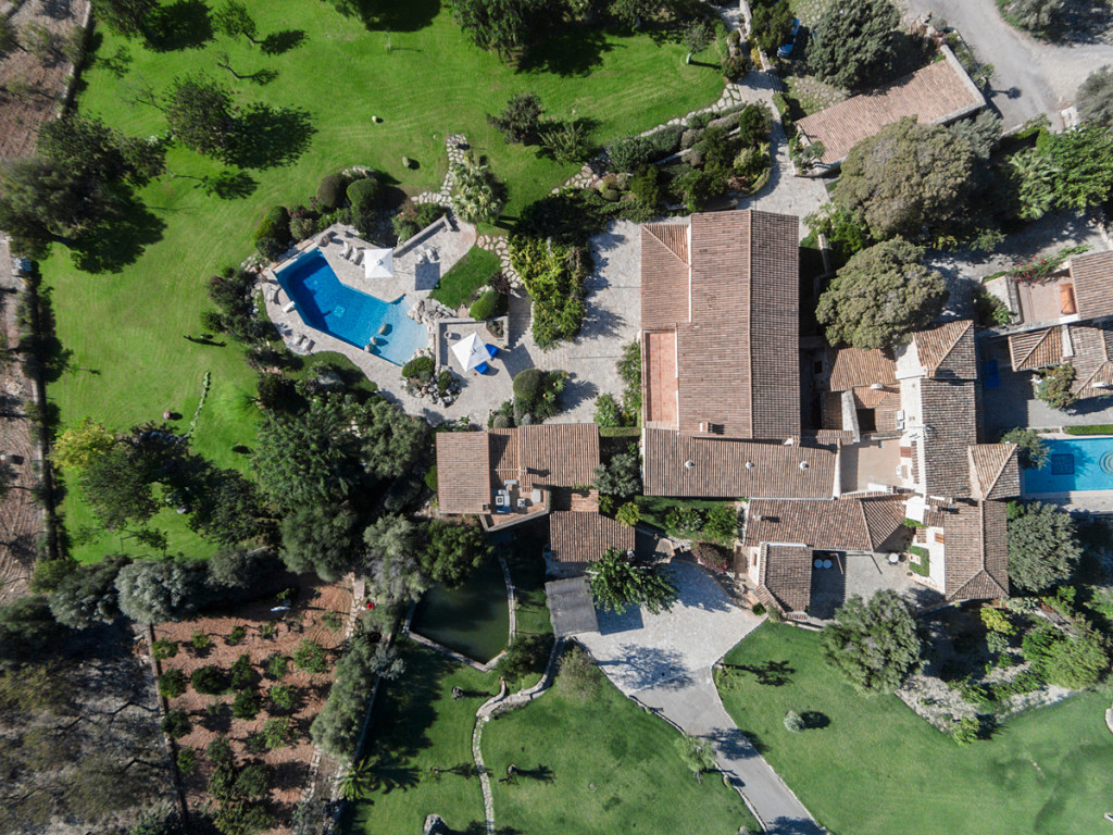 Fotografia dron chalet zenital