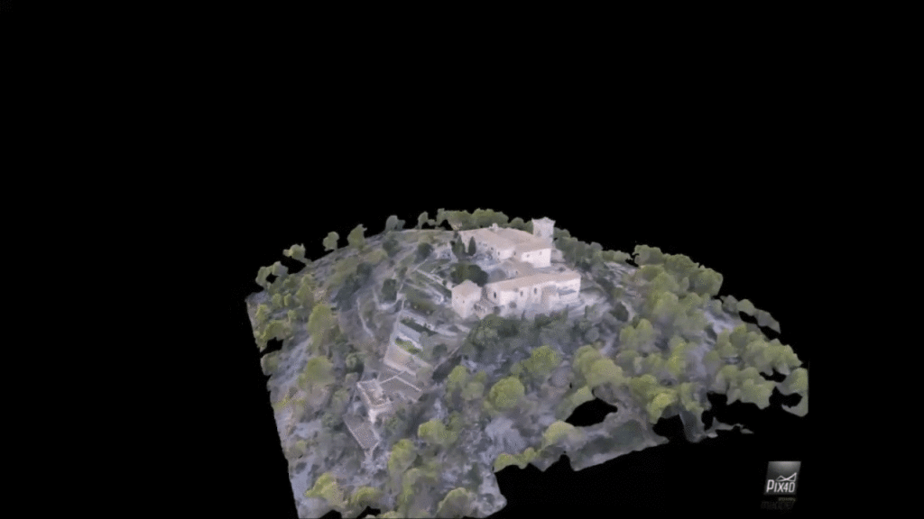 animación de modelo 3D del Puig de Pollença